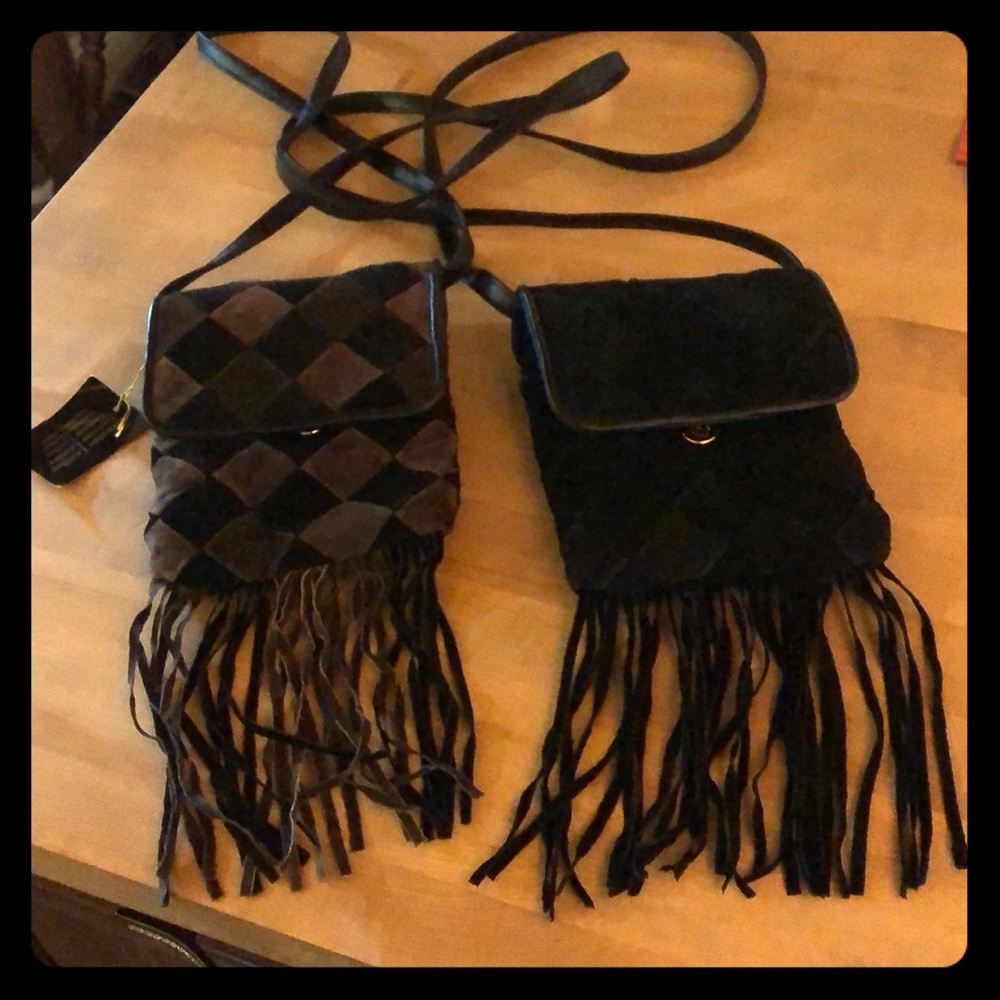 Genuine leather fringe purses
